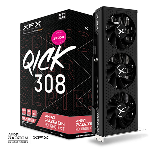XFX 라데온 RX 6600 XT QICK 308 BLACK D6 8GB 그래픽카드 STCOM