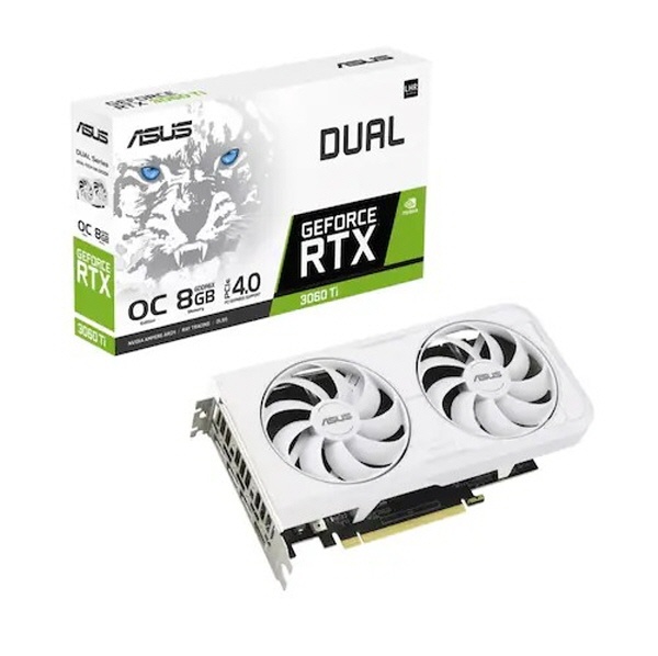 ASUS GeForce RTX 3060 Ti DUAL O8G OC D6X 8GB WHITE