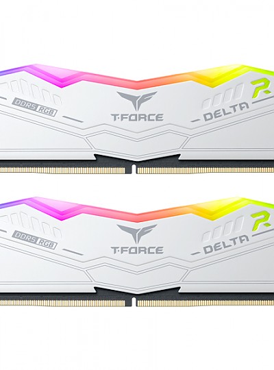 팀그룹 T-Force 32GB DDR5 PC5-51200 CL40 DELTA RGB 화이트 메모리 (16Gx2)