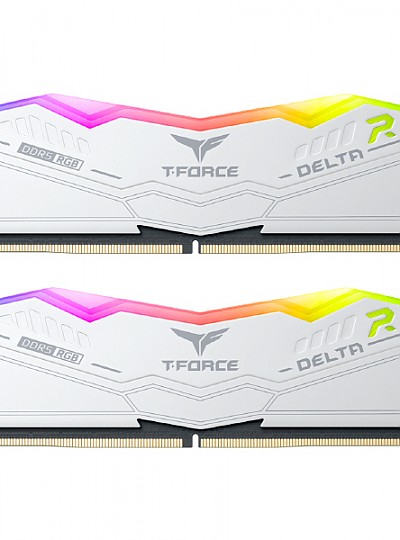 팀그룹 T-Force DDR5 64GB PC5-44800 CL36 Delta RGB 화이트 메모리 (32Gx2)