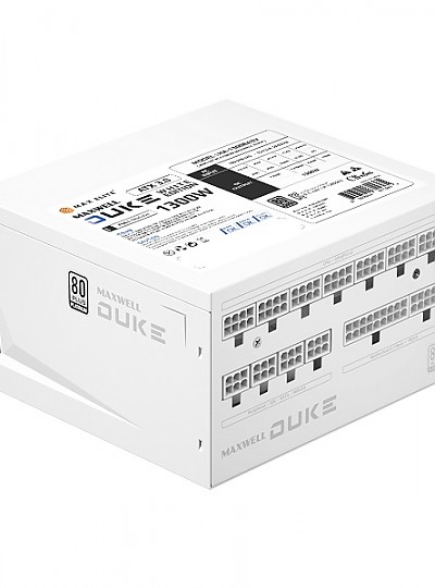 맥스엘리트 MAXWELL DUKE 1000W 80PLUS PLATINUM 풀모듈러 ATX 3.0 파워 WHITE
