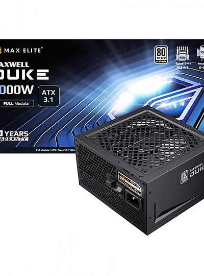 맥스엘리트 MAXWELL DUKE 1000W 80PLUS PLATINUM 풀모듈러 ATX 3.1 파워 (PCIE5)